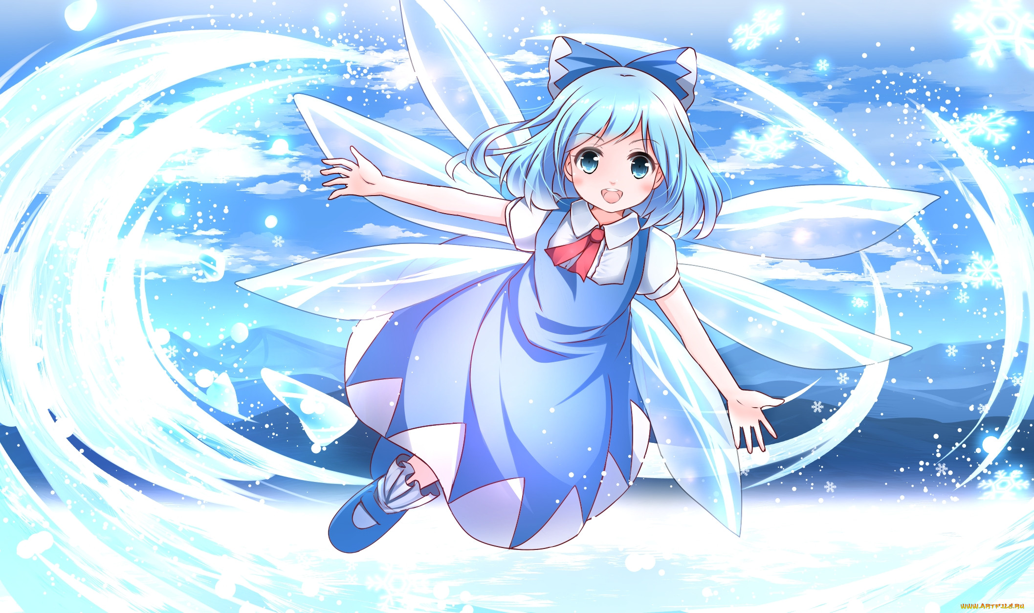 , touhou, , , , cirno, risutaru